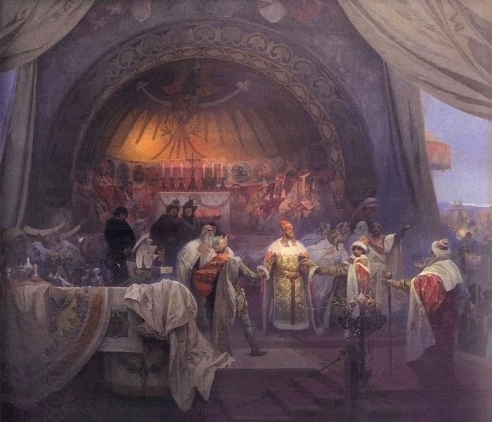 Alfons Mucha The Union of Slavic Dynasties China oil painting art